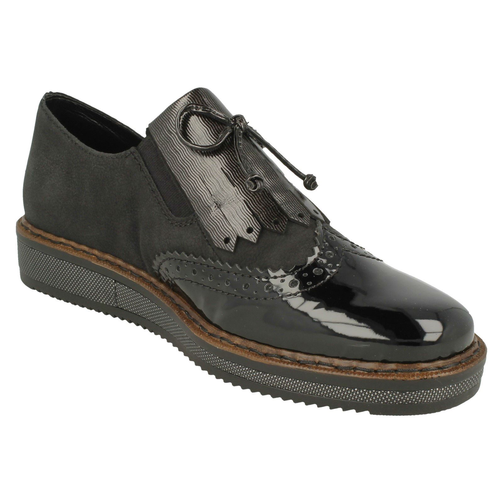 Ladies Rieker Loafer Inspired Shoes N0372 | eBay