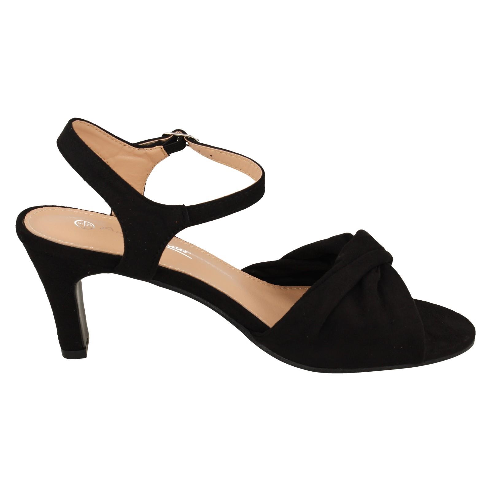 Ladies F1R2111 Anne Michelle Mid Heel Casual Wide Fit Sandals - Picture 7 of 46