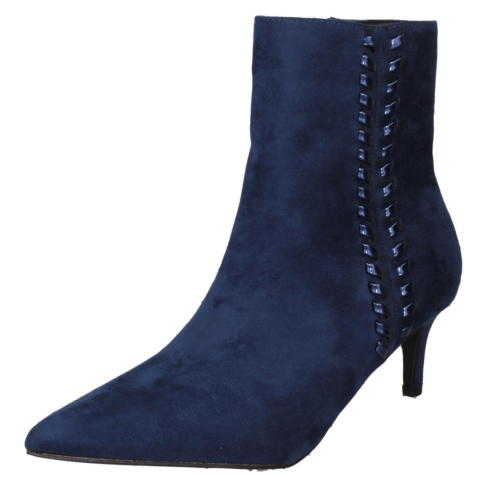 Ladies Collection Mid Heel Pointed Toe Ankle Boots 'F5R1222' - Picture 11 of 19