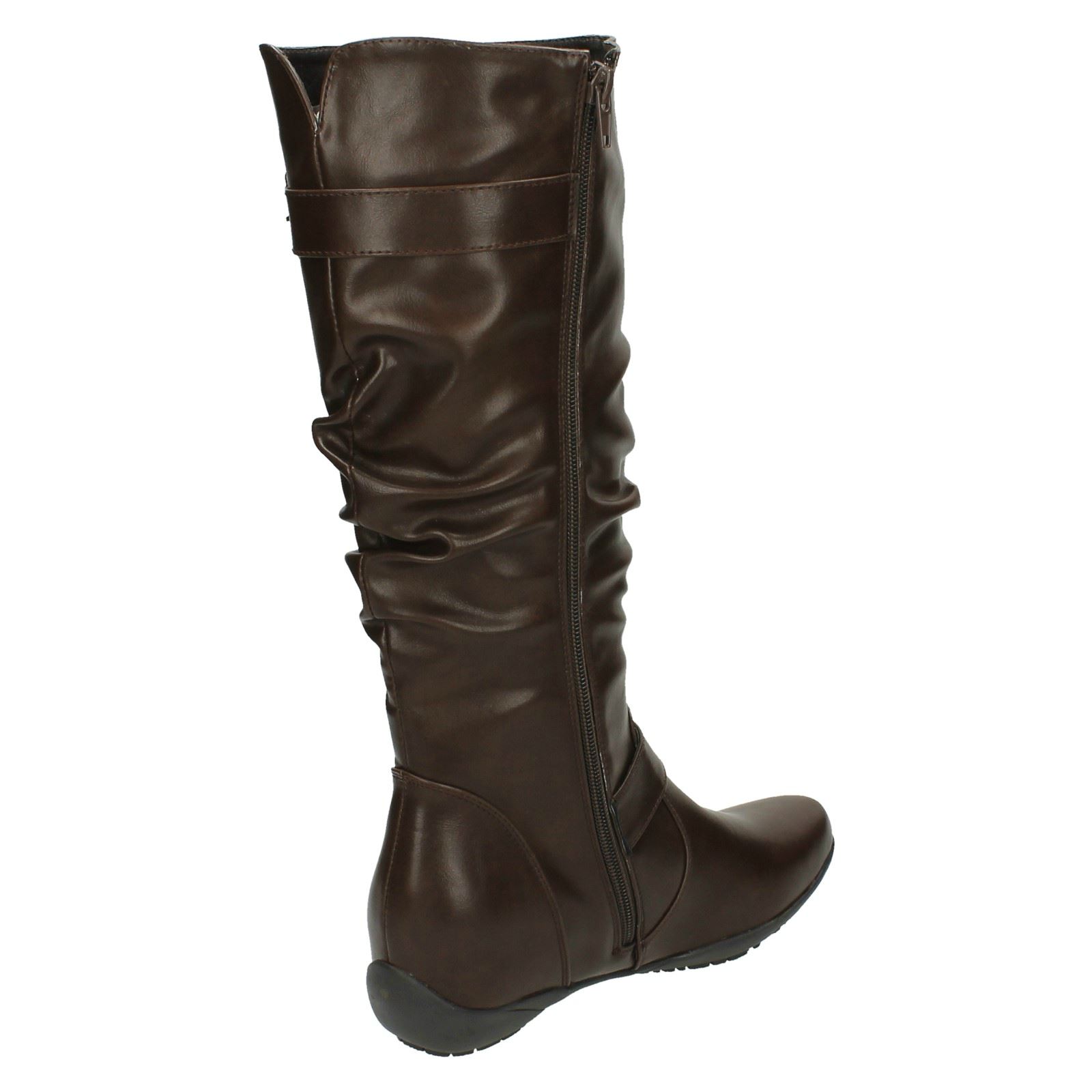 "Botas planas de pierna alta para damas ""F4R386"" - Imagen 15 de 19