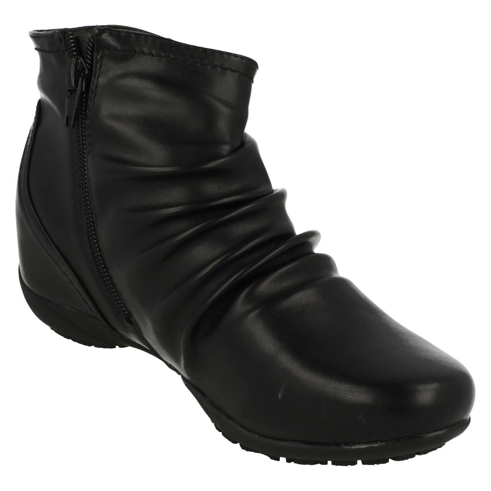 Ladies Down to Earth Casual Ankle Boots 'F5R0675' - Picture 8 of 19