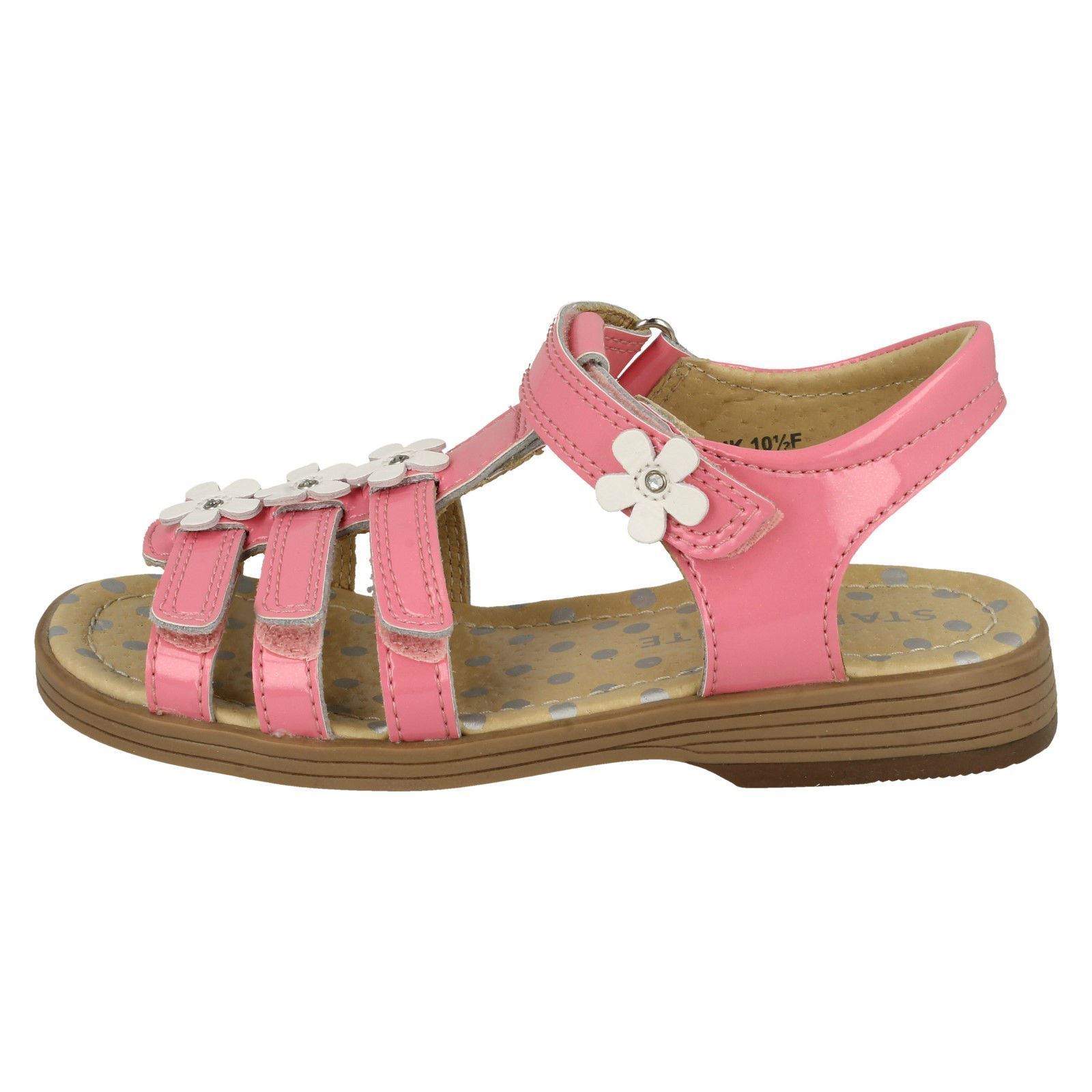 Girls Startrite Stylish Flower Detailed Sandals Picnic - Picture 3 of 19