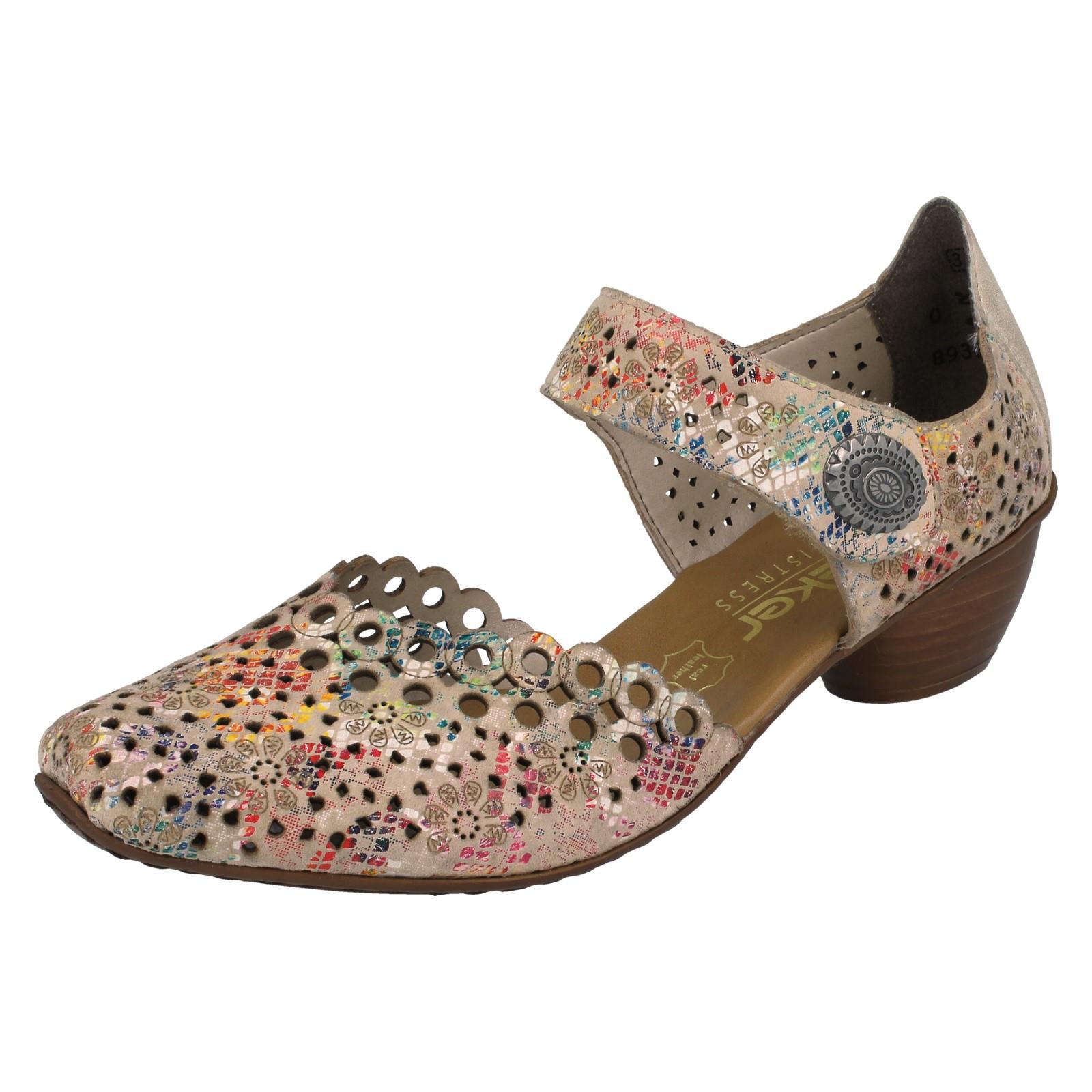 Ladies Rieker Stylish Punched Detailed Summer Shoes 43753 - Picture 56 of 64