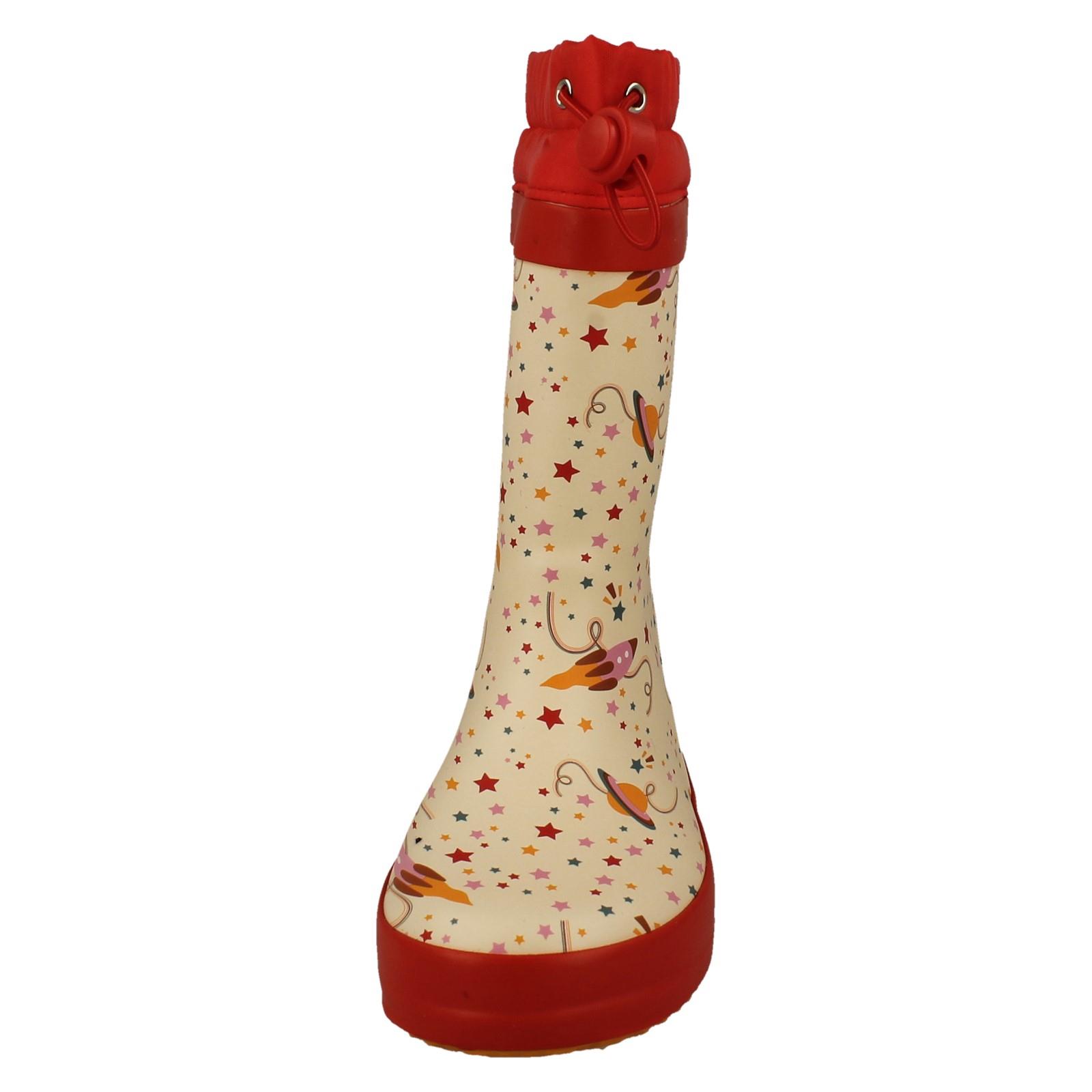 Childrens Clarks Creature Detailed Toggle Top Wellington Boots 'Tarri Race' - Picture 53 of 54