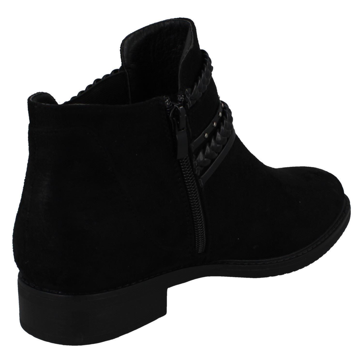 Ladies Spot On Low Heel Ankle Boots - Picture 6 of 19