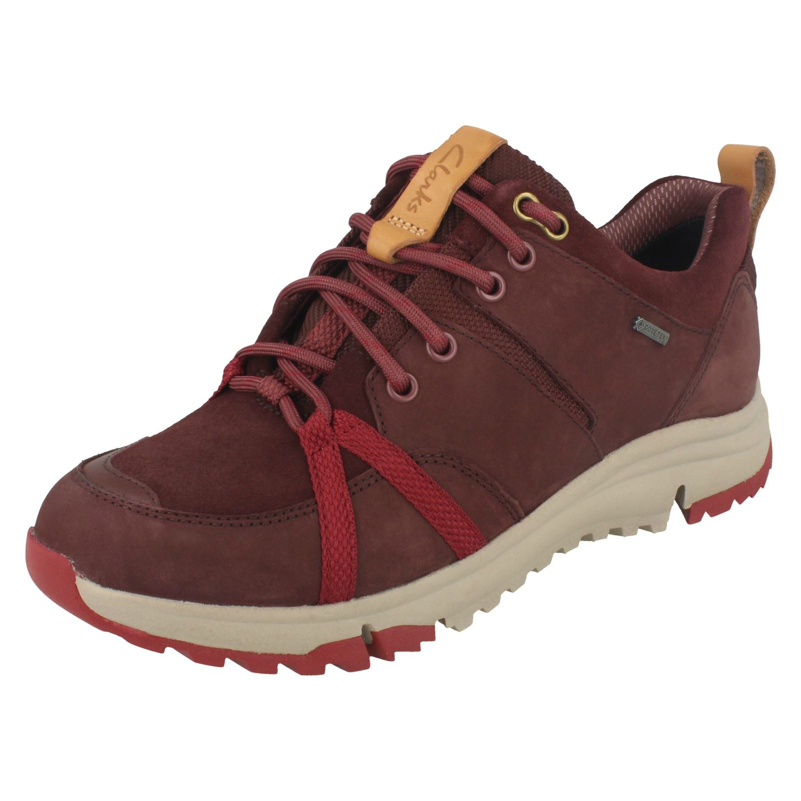 Ladies Clarks Trainer Style Lace Up Fastening Leather Chaussures Chaussures Chaussures - 'Tri Trek Gtx' 48cbc4 Ladies Clarks Trainer Style Lace Up Fastening Leather Chaussures Chaussures Chaussures - 'Tri Trek Gtx' 48cbc4