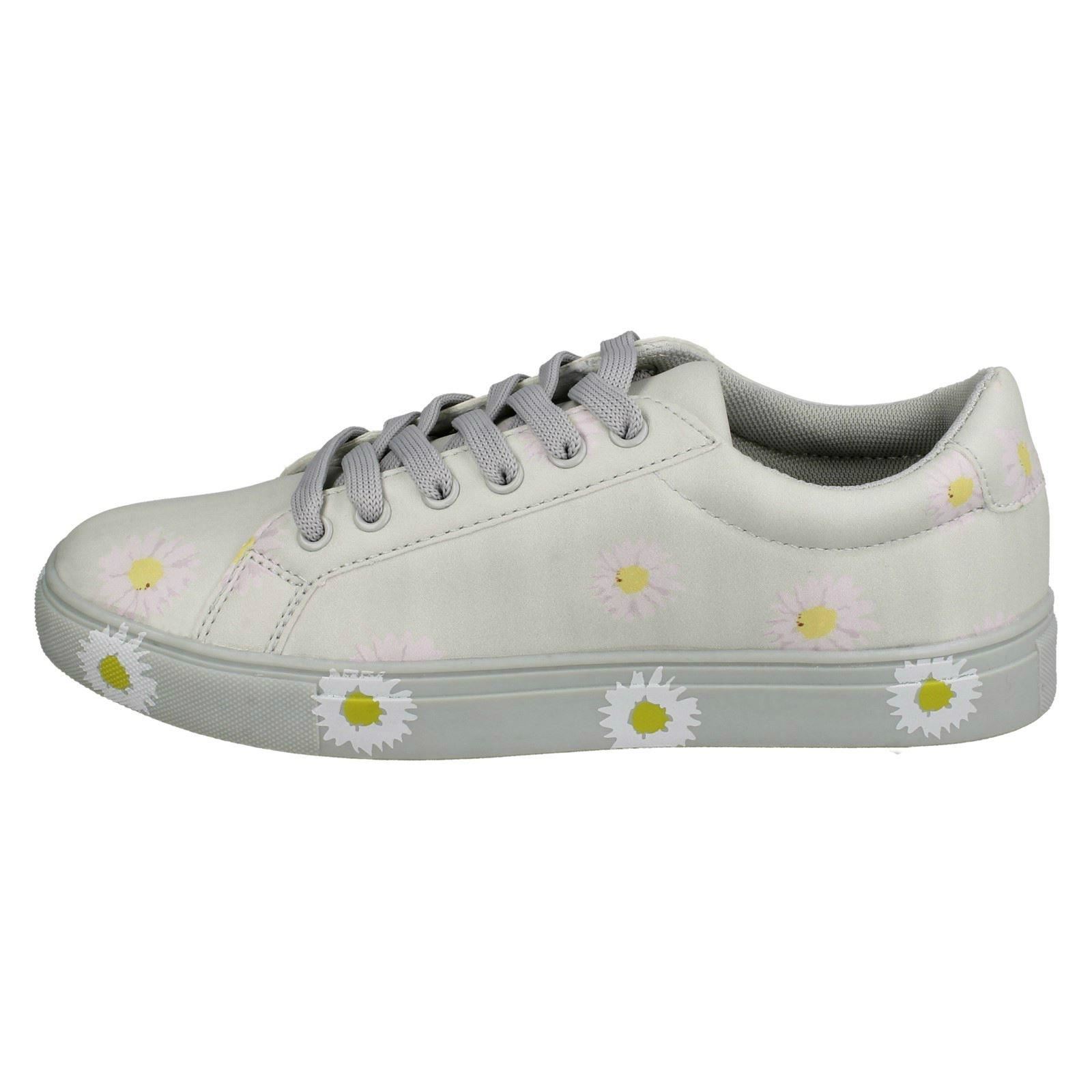 Ladies Spot On Daisy Print Pumps, Trainers F8R0348 - Picture 12 of 28