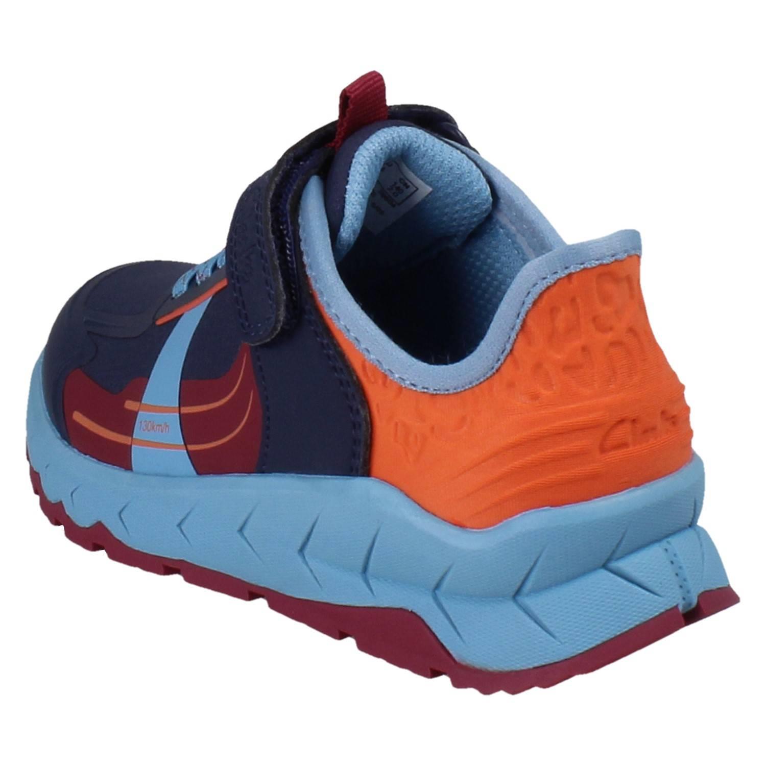 Kinder Clarks Playprints Textil Colour-Pop Cheetah Sporty Turnschuhe Selva Spur - Picture 22 of 37