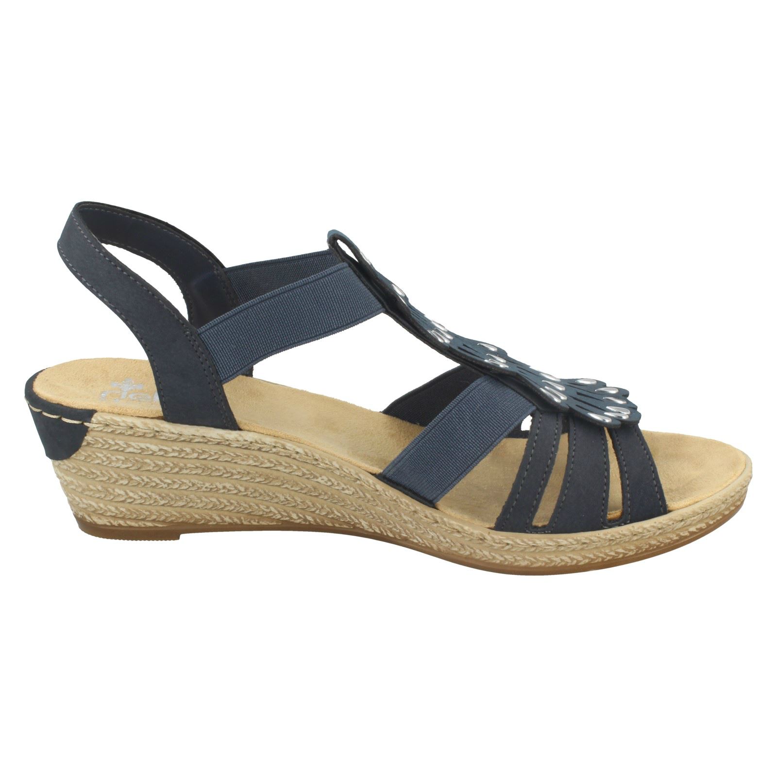 Ladies Rieker 62436 Wedge Heel Sandals | eBay