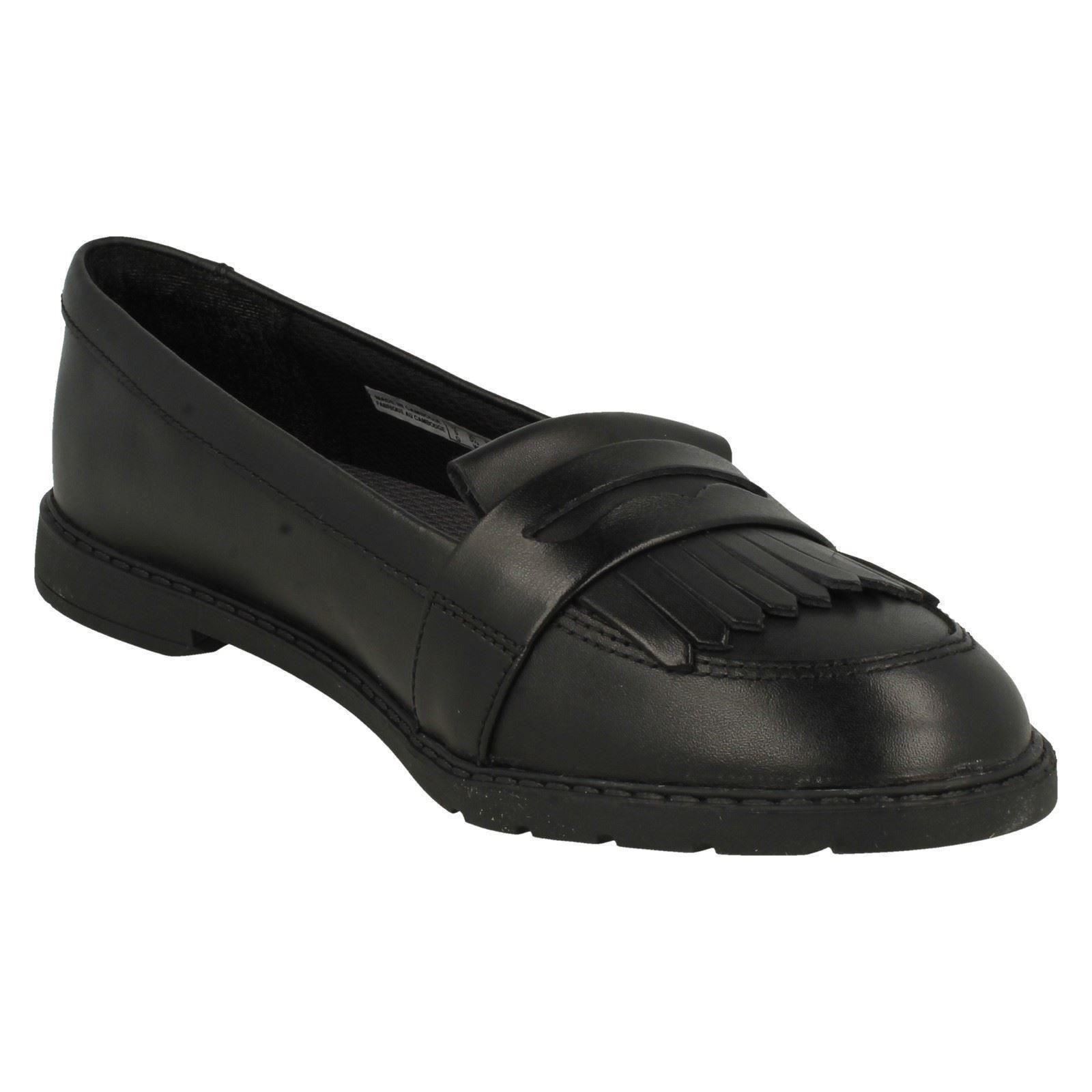 Girls Clarks Smart Slip On School Shoes Scala Bright - Picture 8 of 19
