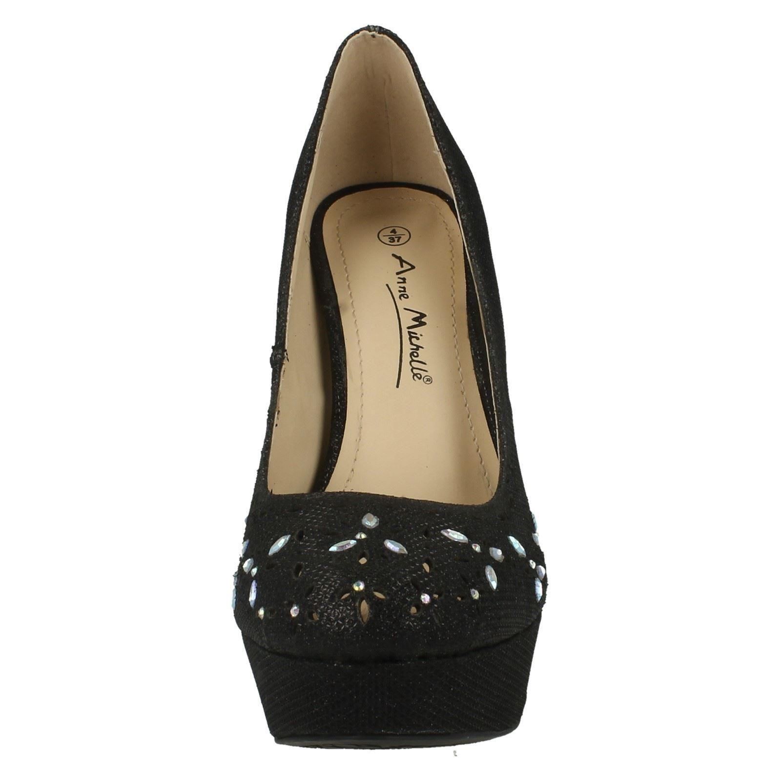 Tacones de aguja brillantes Anne Michelle para dama - Imagen 4 de 19
