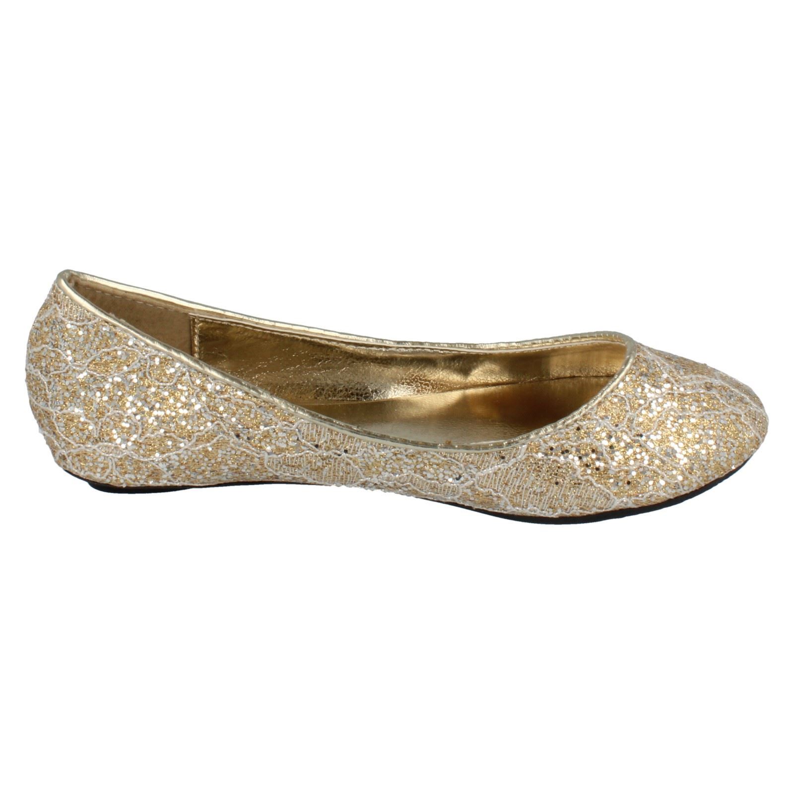Girls Cutie Glitter Slip On Shoes 'H2R239' - Picture 19 of 19