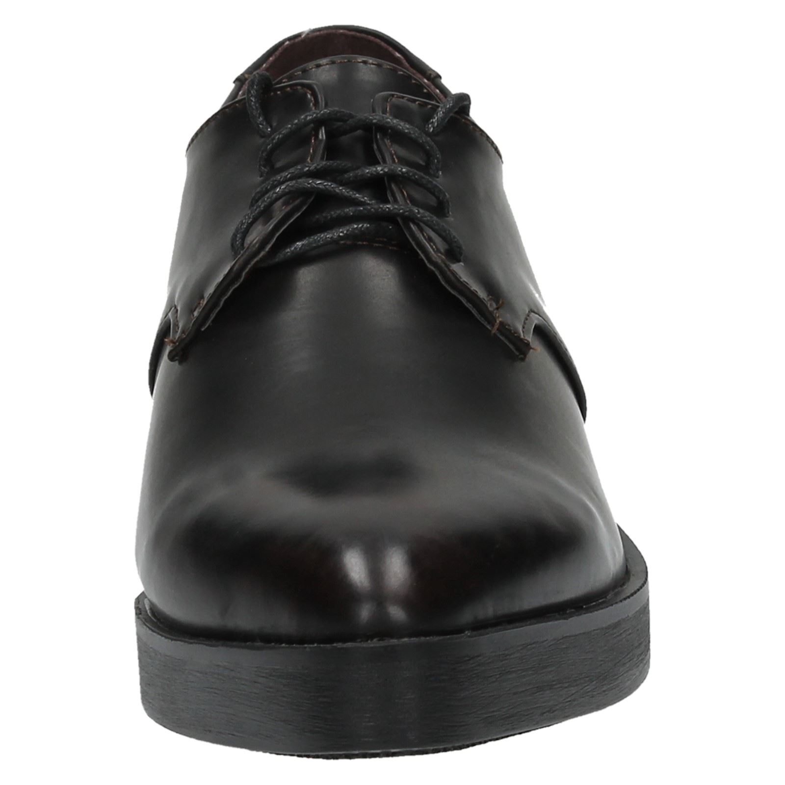 Ladies Shoes Spot On F9R840 Black PU UK R10B