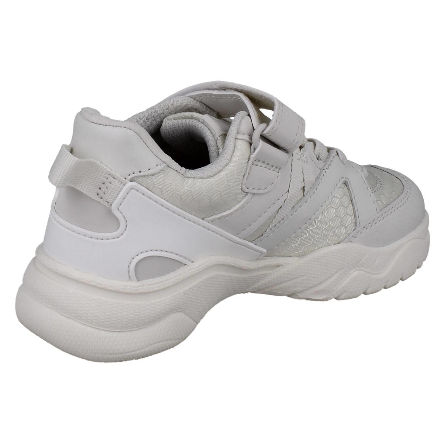 Kinder Clarks Grobe Sohle Elastische Spitze Waschbar Netz Sneaker Feder Pace K - Picture 6 of 10