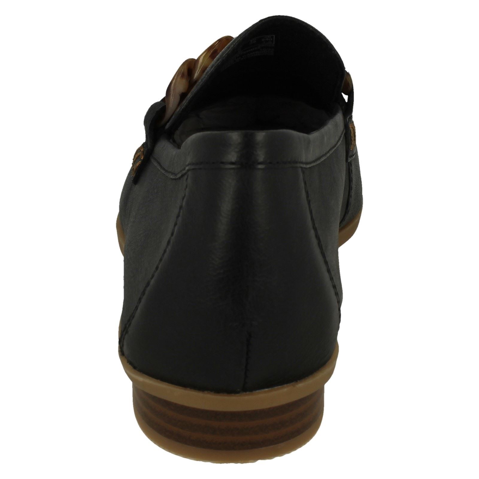 Mujer Clarks Cuero Suave Punta Cuadrada Mocasines Estilo Smart Zapatos: Sarafyna - Picture 5 of 55