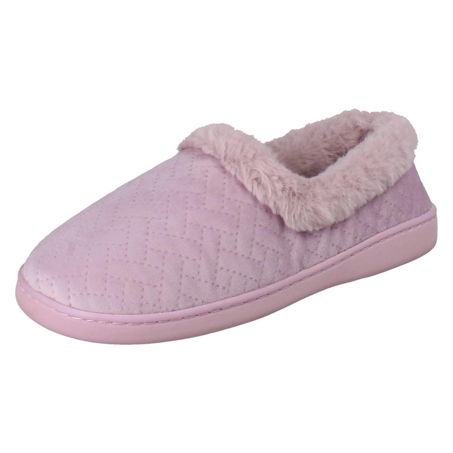 Ladies Clarks Wide Fitting Faux-Fur Woven Quilted Textile Slippers *Twyla Star* - Picture 2 of 19
