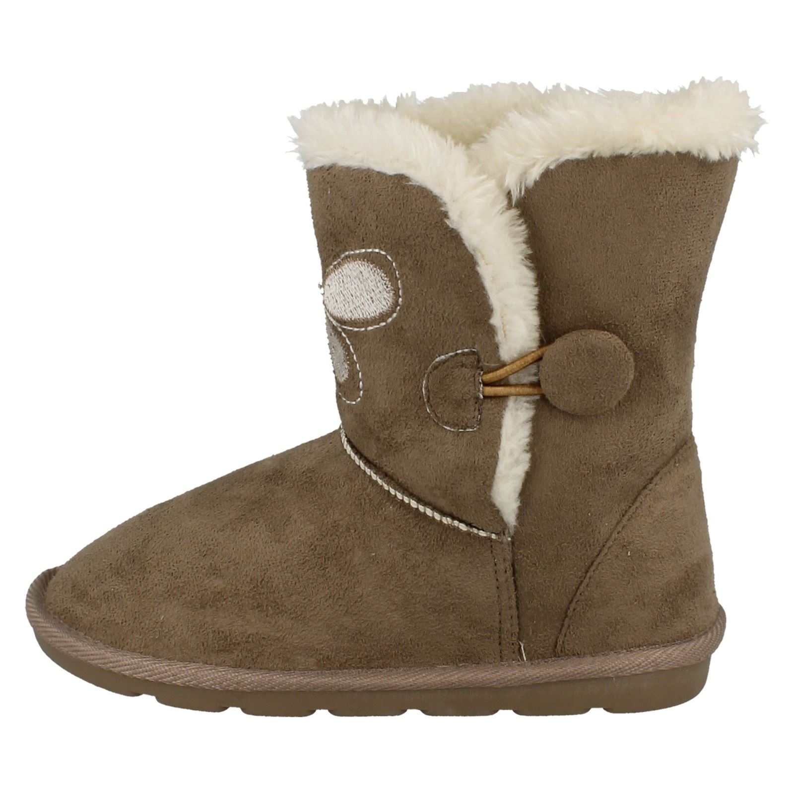 Girls Spot On Faux Fur Lined Short Boots - Picture 18 of 19