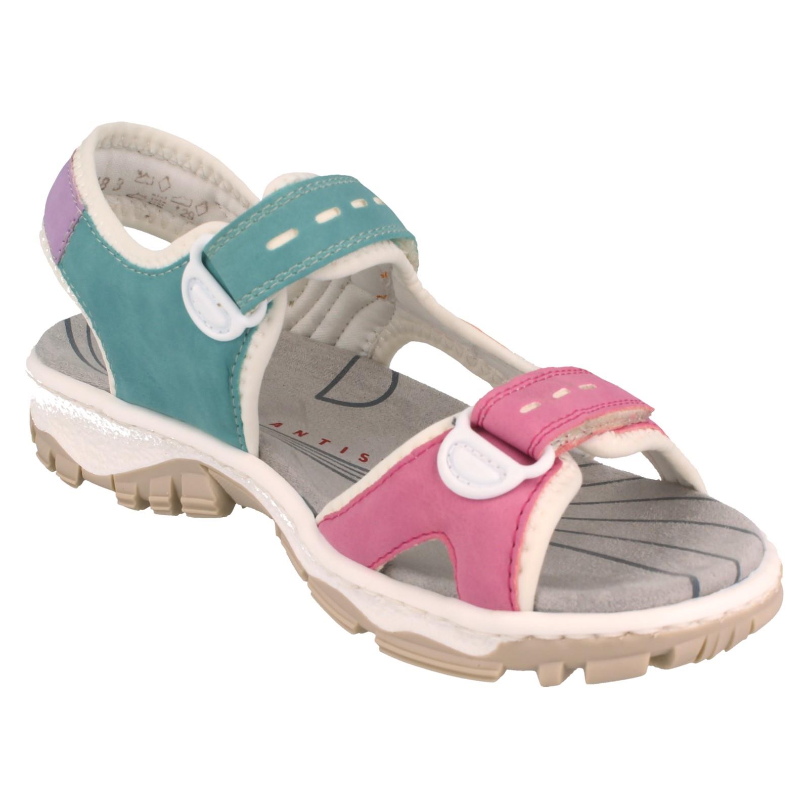 Sandalias de verano Rieker sintéticas antiestrés estilo deportivo para dama 68866 - Imagen 40 de 46