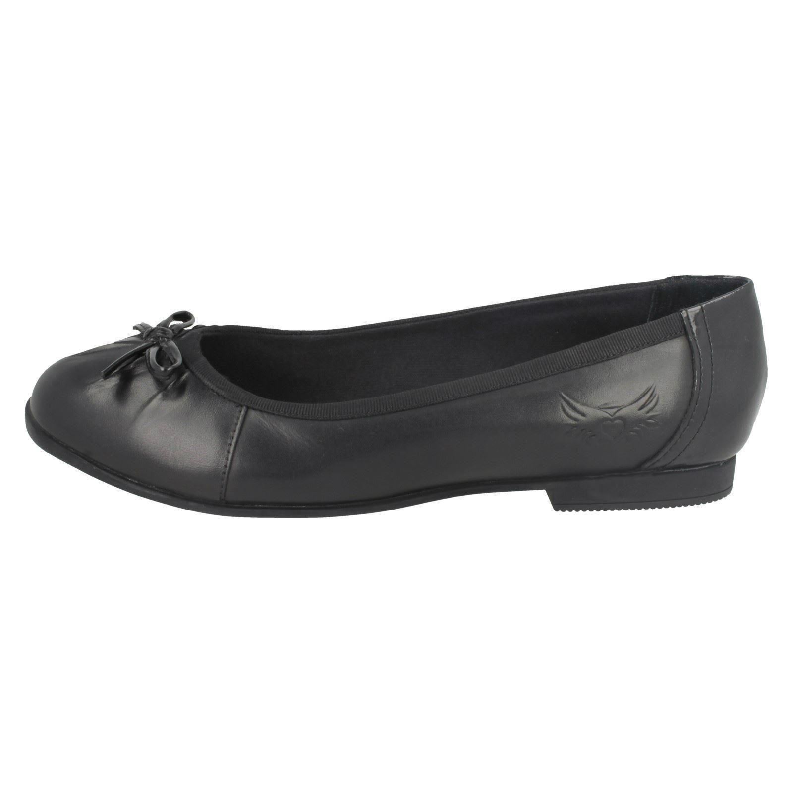 Girls Angry Angels By Startrite Bow Trim School Shoes Ballerina