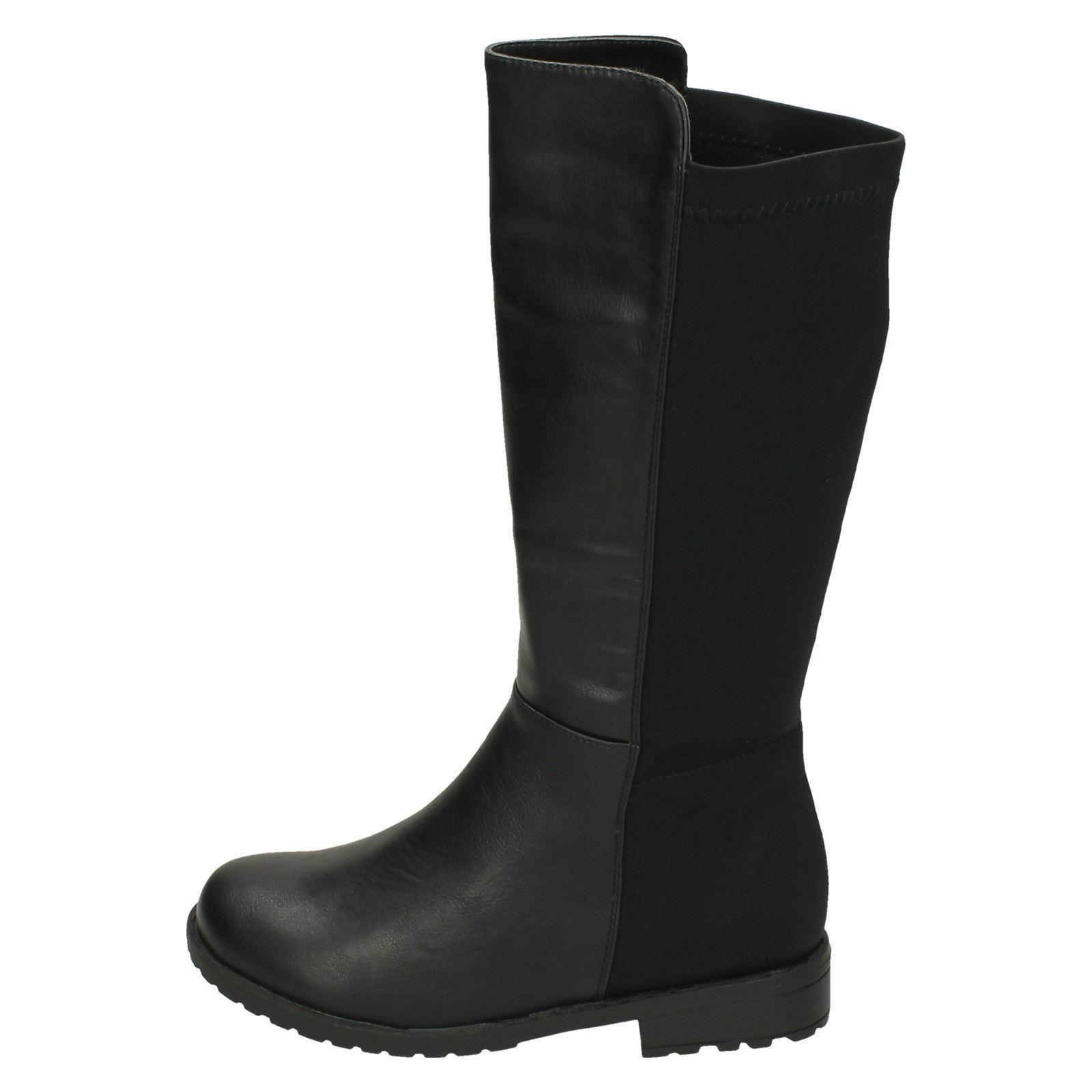 Girls Spot On Mid Heel Calf Boots - Picture 6 of 19