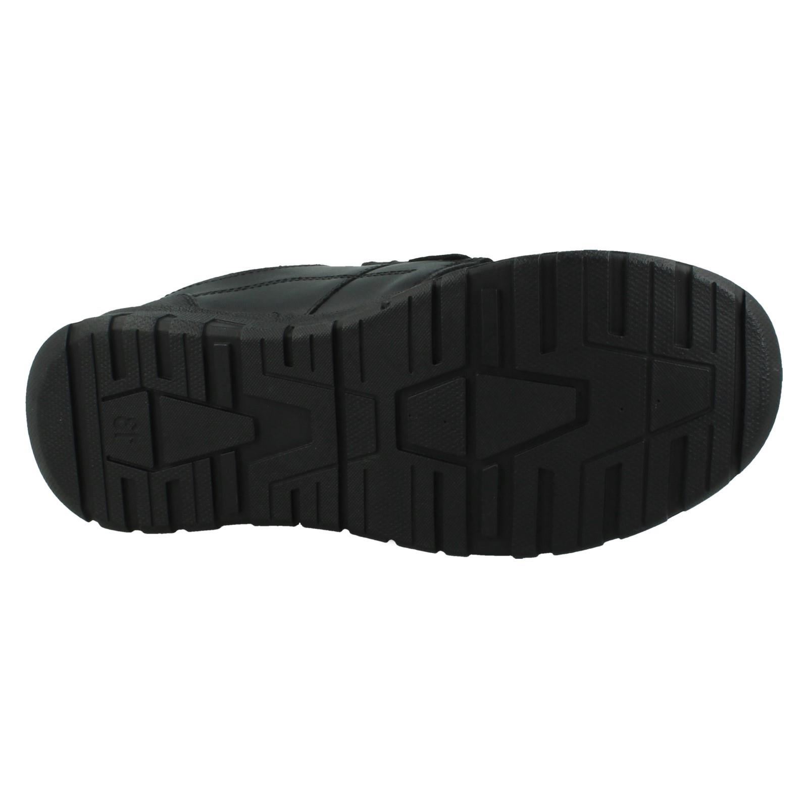 Boys Double Strap Black Leather School Shoes N1R153 - Picture 10 of 10