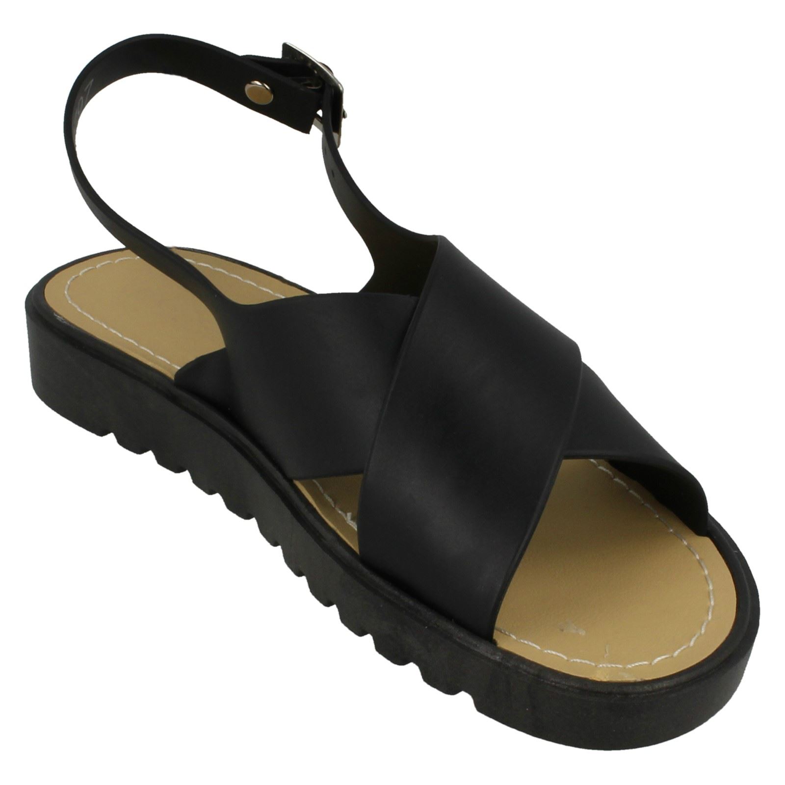 Sandalias Abiertas Para Damas Con Tiras Cruzadas Spot On - Imagen 6 de 28