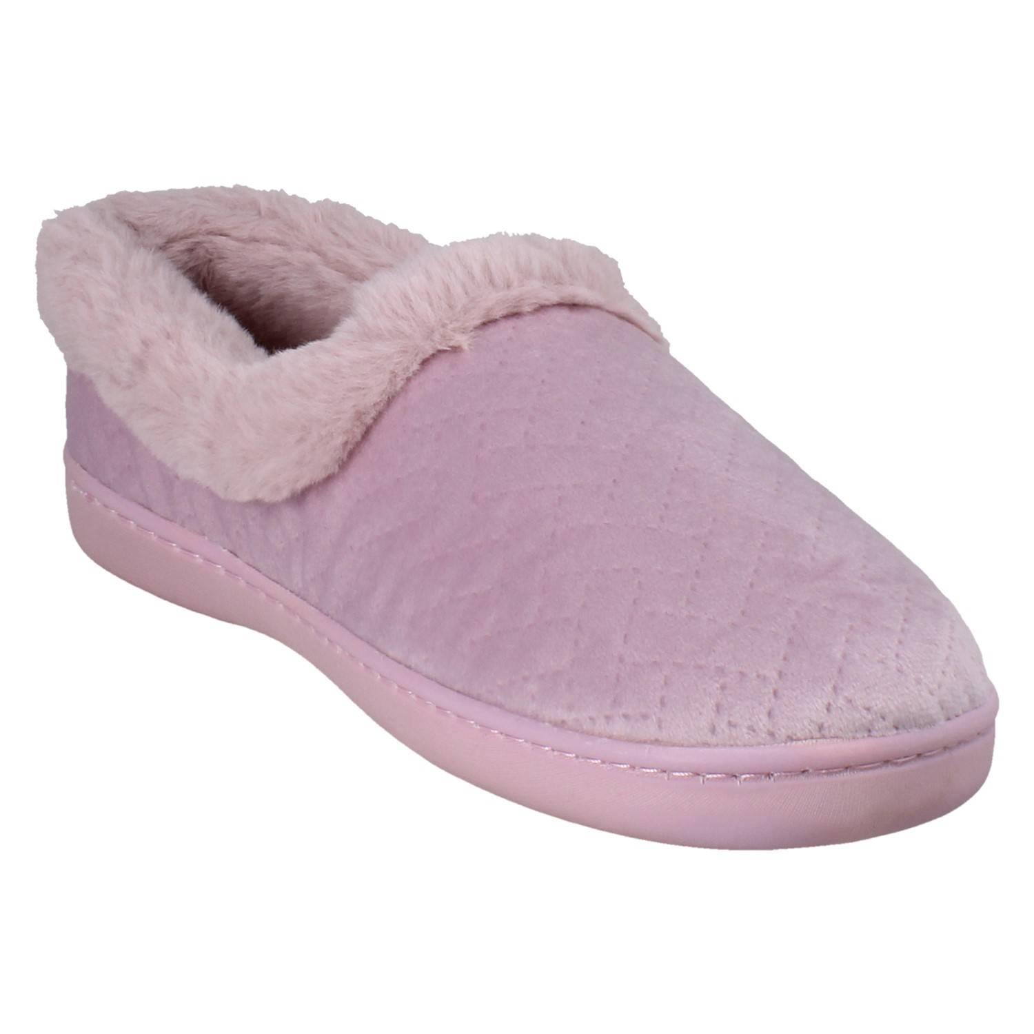 Ladies Clarks Wide Fitting Faux-Fur Woven Quilted Textile Slippers *Twyla Star* - Picture 8 of 19
