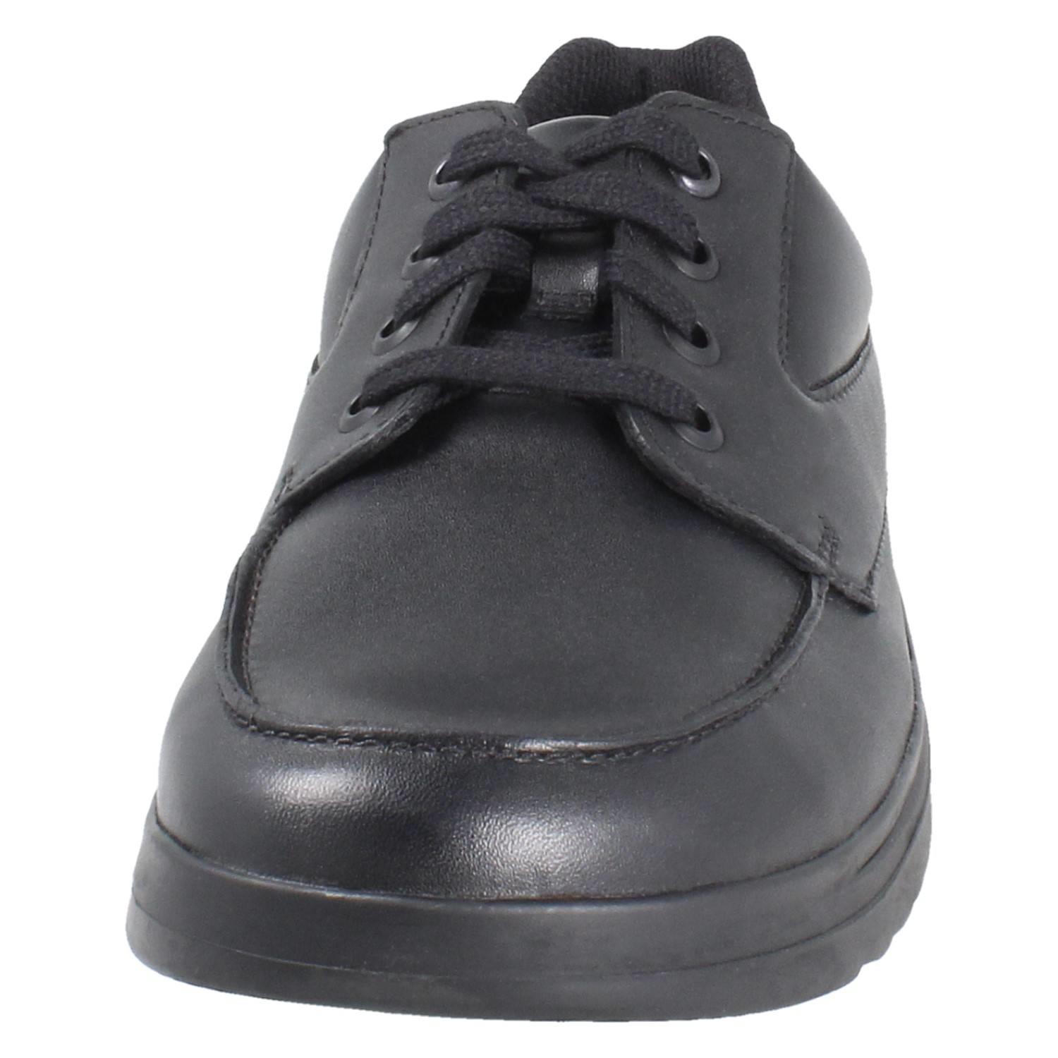 Boys Clarks Cushioned Lace Up Non Marking Leather School Shoes Keelan Flare Y - Picture 9 of 10
