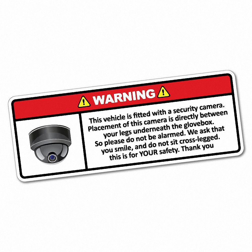 Warning This Vehicle Security Camera Sticker Decal Safety Sign Car Vinyl 5988K eBay