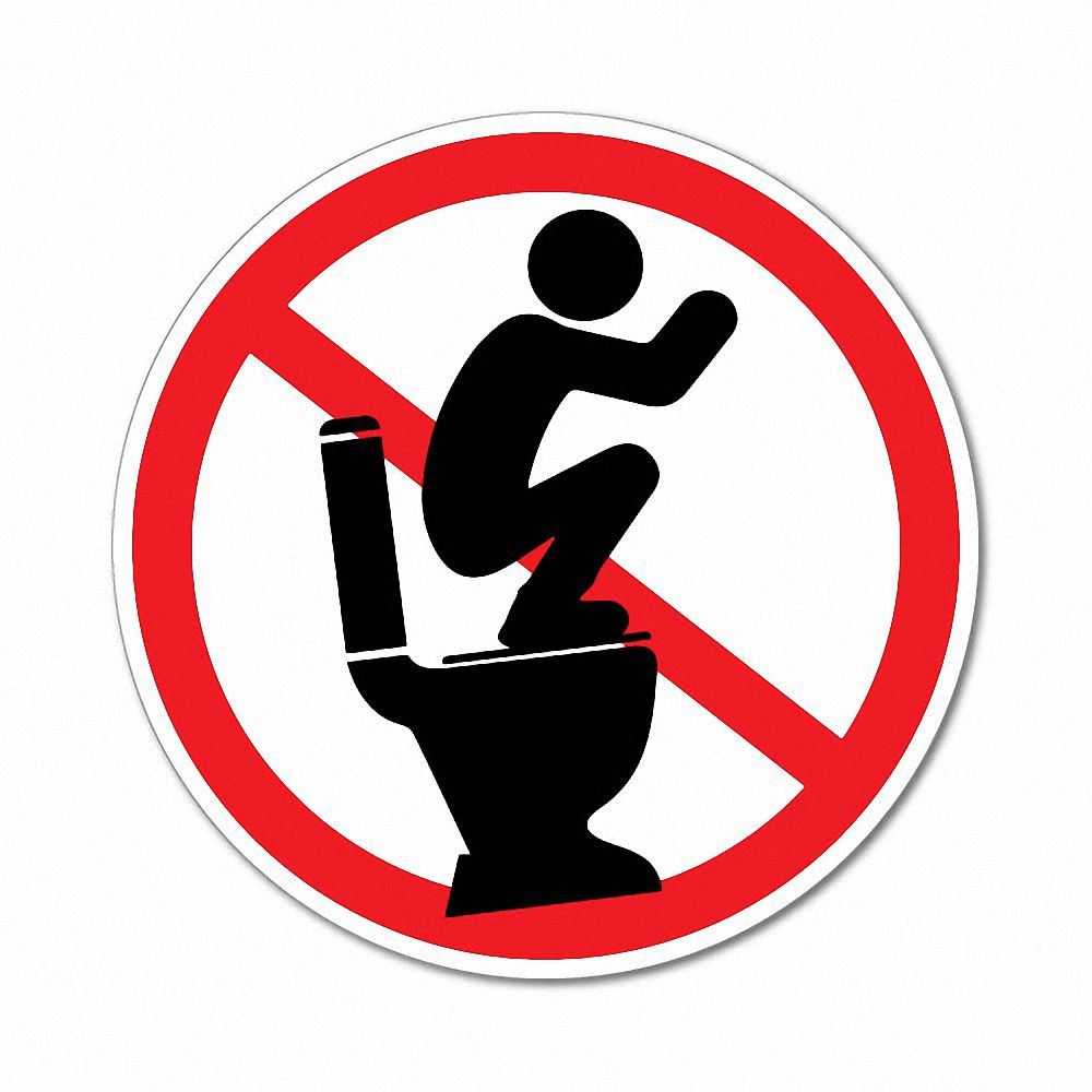 Do Not Stand On Toilet Seat Sticker Decal Safety Sign Car Vinyl 6262EN