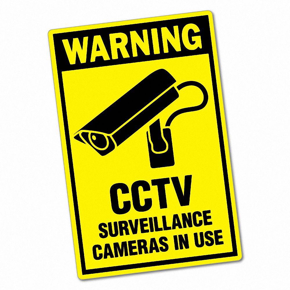 CCTV Surveillance Cameras Sticker Decal Safety Sign Car Vinyl 6456ST