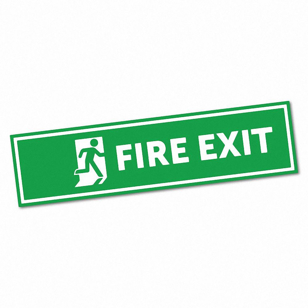 Fire Exit Sticker Decal Safety Sign Car Vinyl 5536K eBay