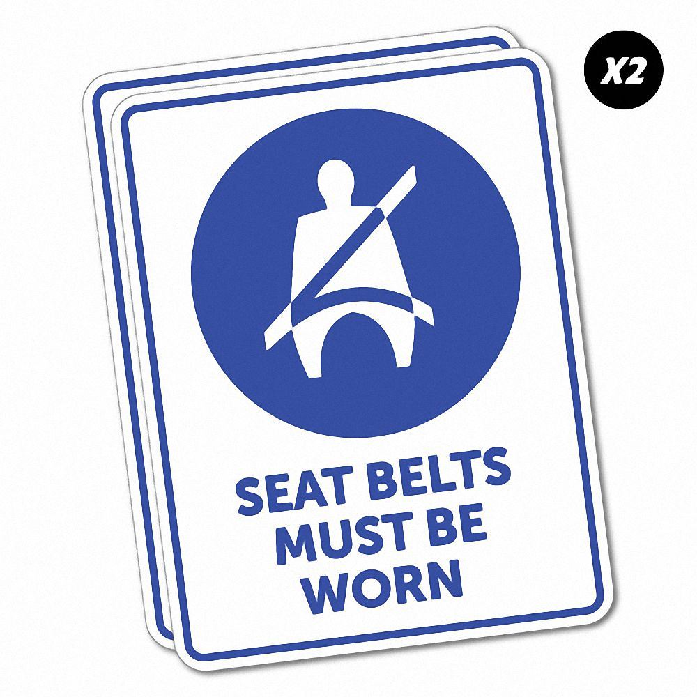 Seat Belts Must Be Worn Sticker Decal Safety Sign Car Vinyl 5521K eBay