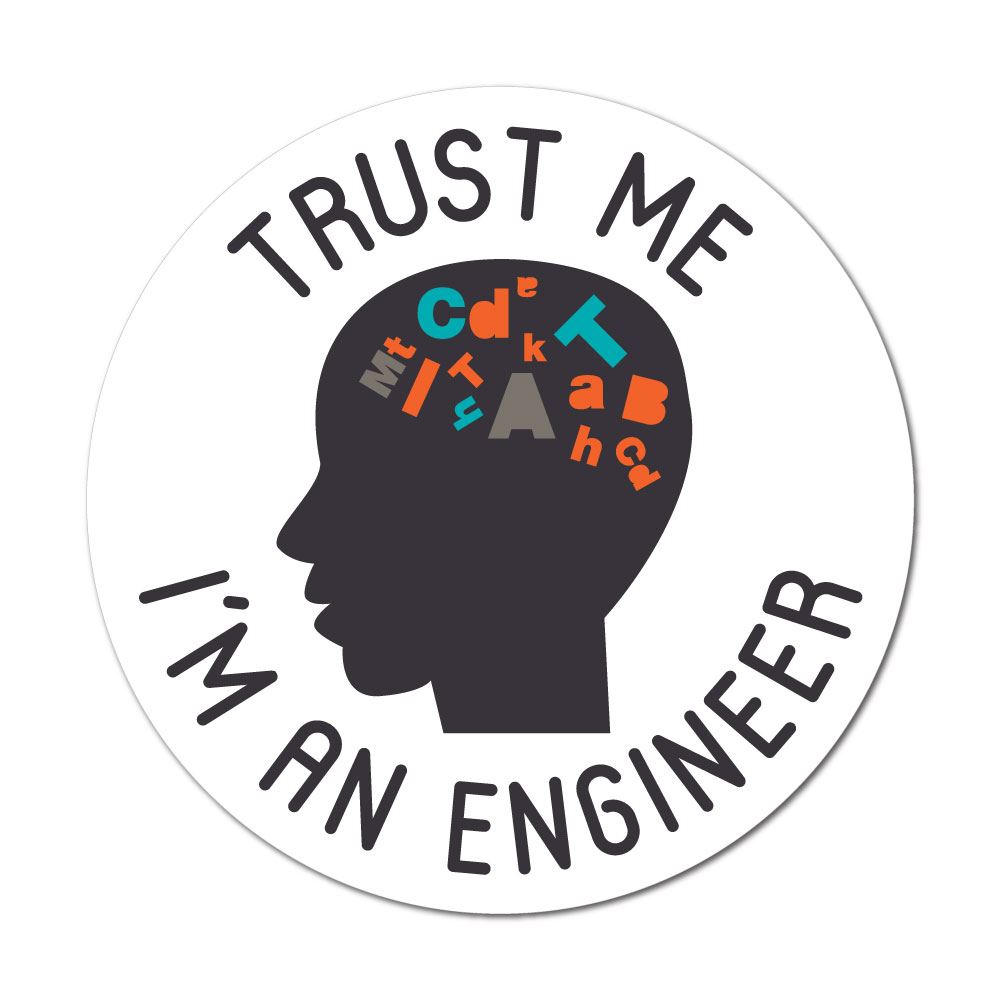 Engineer Sticker Decal Funny Geek Nerd Science Genius eBay