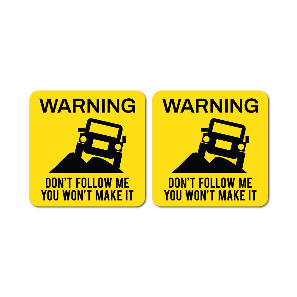 2X Do Not Follow Me Sticker Decal Warning Funny Joke Tools Car Notice eBay