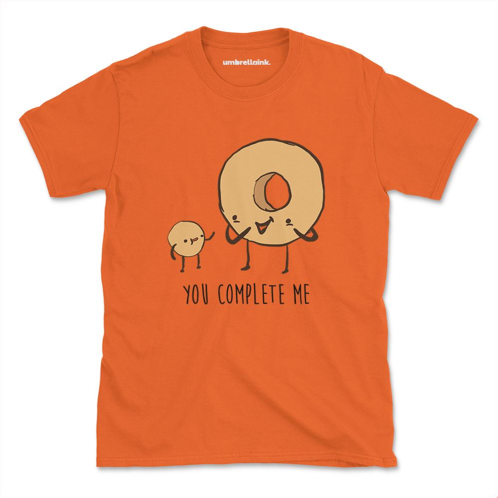 Men's You Complete Me Funny Donut T-Shirt Men's You Complete Me Funny Donut T-Shirt