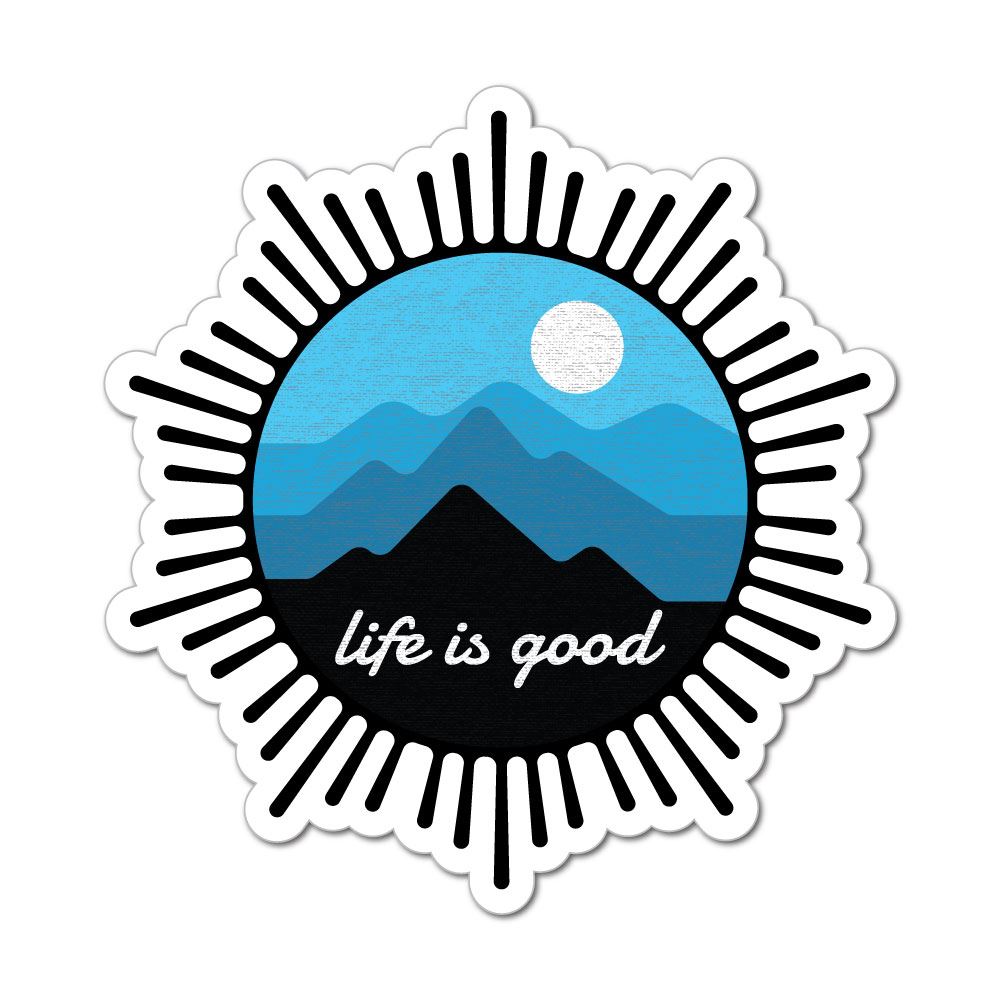 Vinyl Sticker Waterproof Decal Forest Mountains Adventure