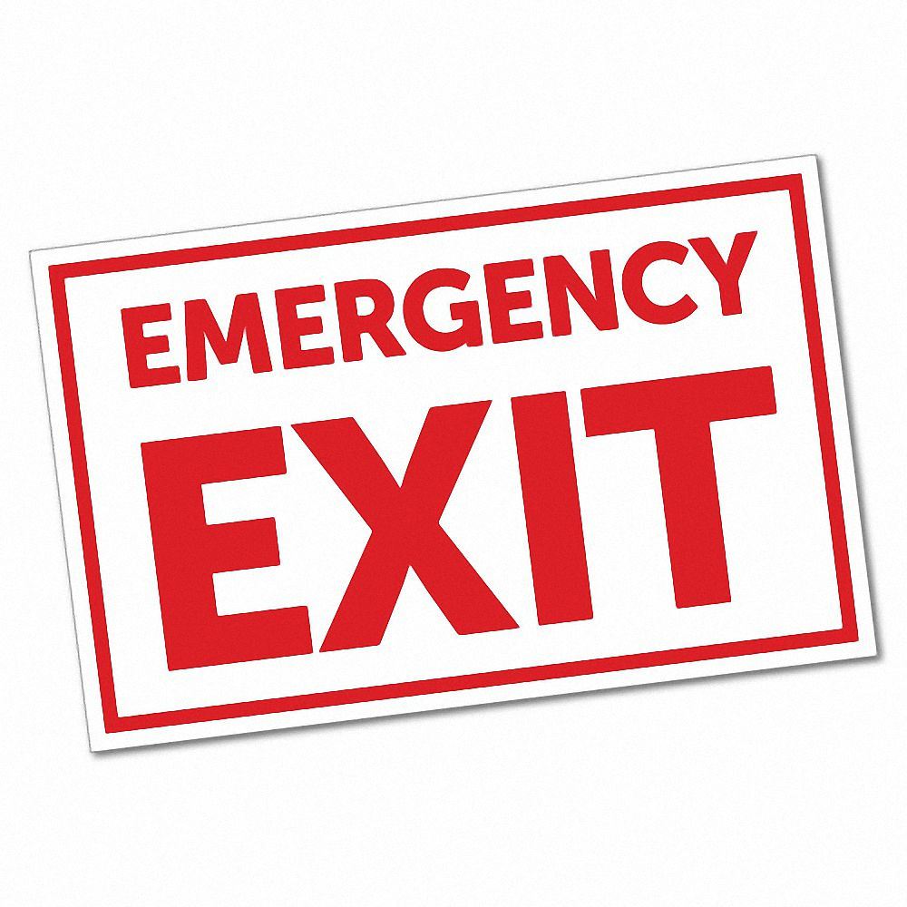Emergency Exit Sticker Decal Safety Sign Car Vinyl 5994K eBay