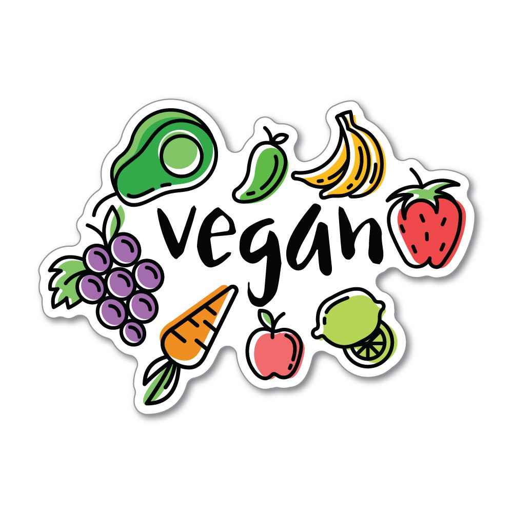 Vegan Sticker Decal Vegan Plant Vegetarian Food Laptop eBay