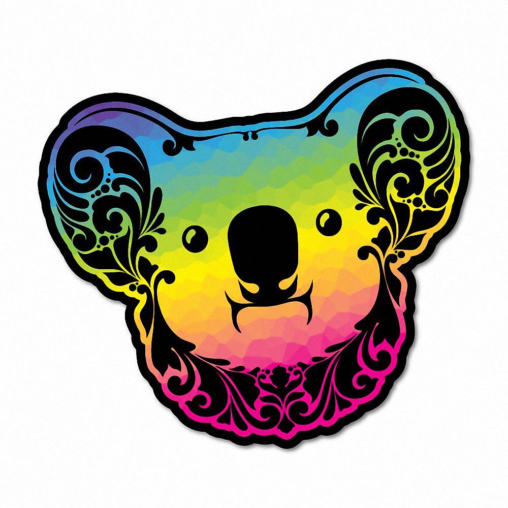 Rainbow Flowery Koala Sticker Decal Stickers Pet Art Laptop 6391EN eBay