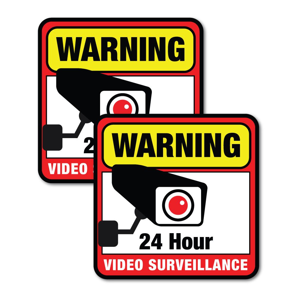 Security Camera Surveillance CCTV 24 Hours Safety Stickers Decal eBay