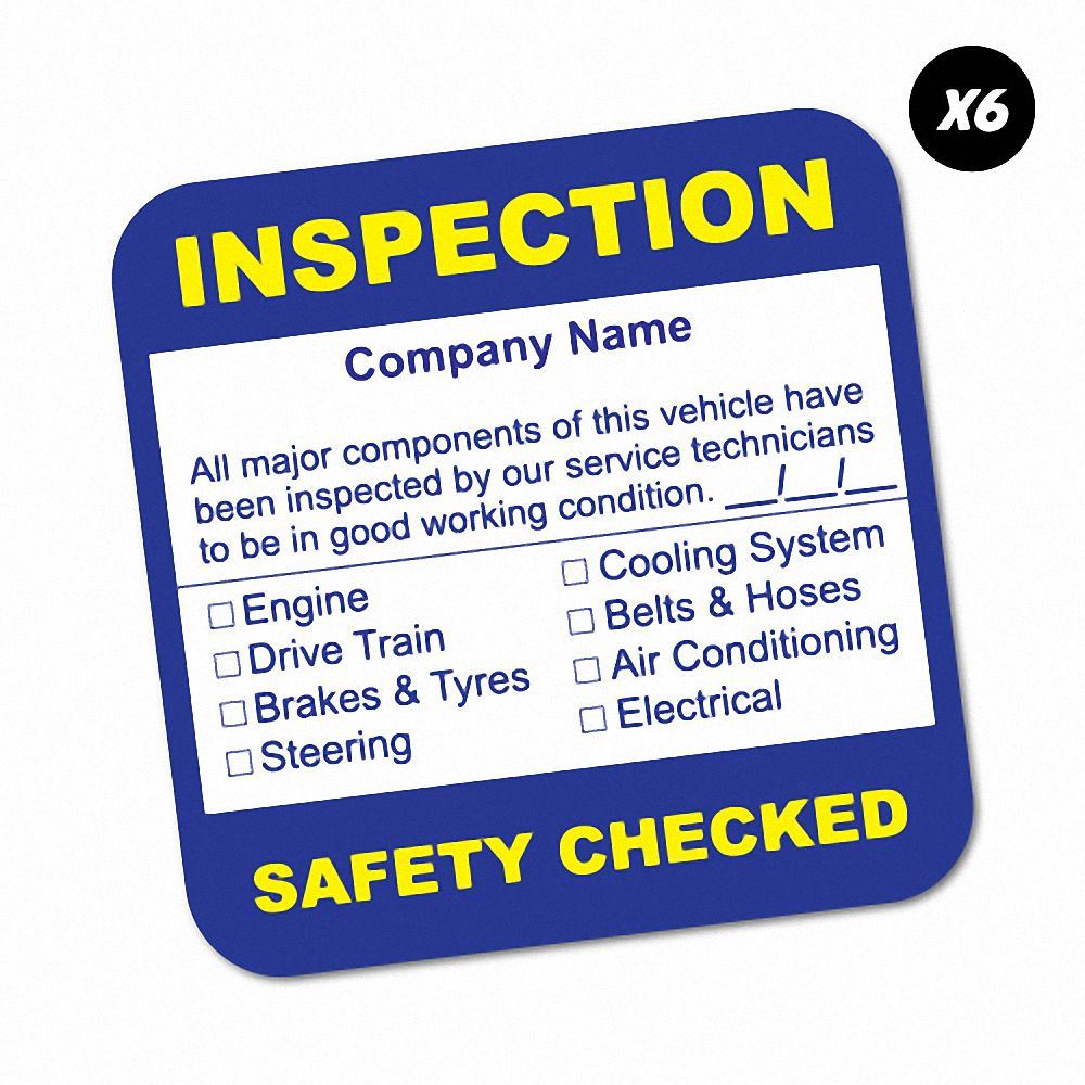 6X Custom Company Name Inspection Service Sticker Decal Next Oil 6672EN eBay