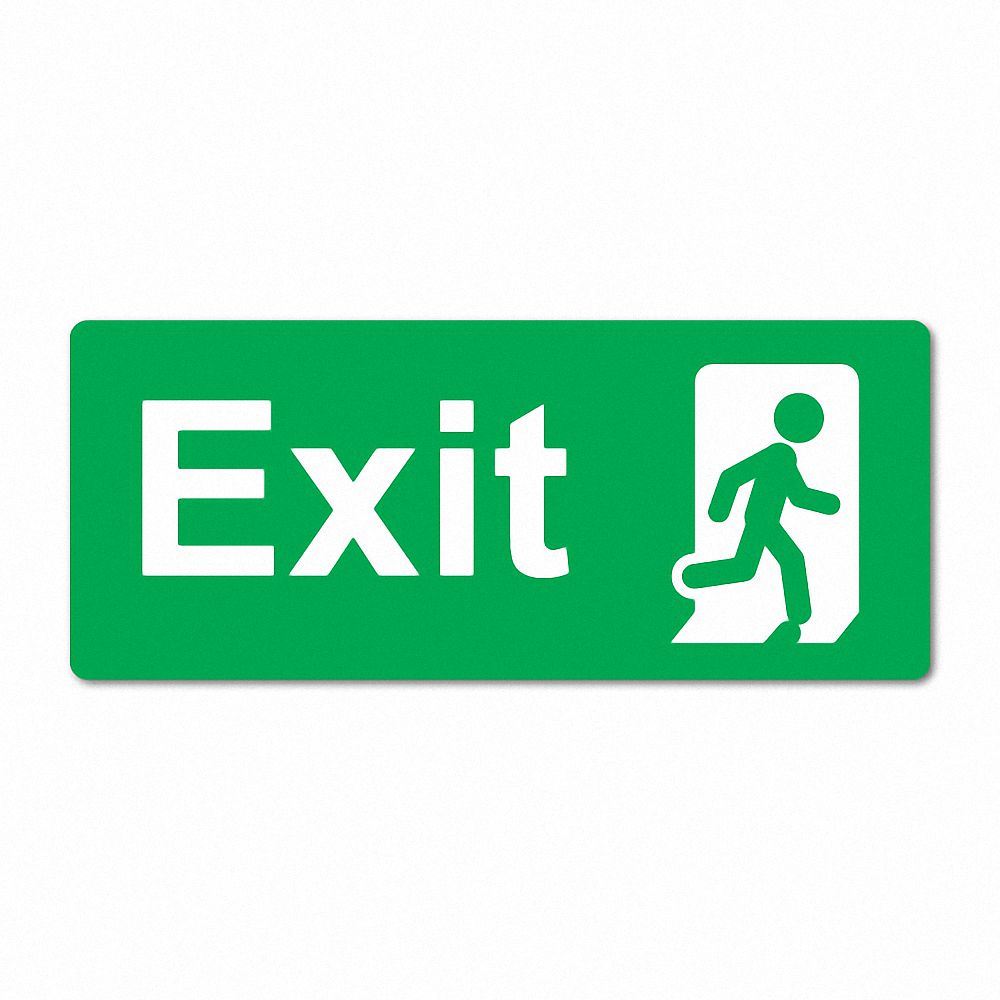 Green Emergency Exit Sticker Decal Safety Sign Car Vinyl 5429K eBay