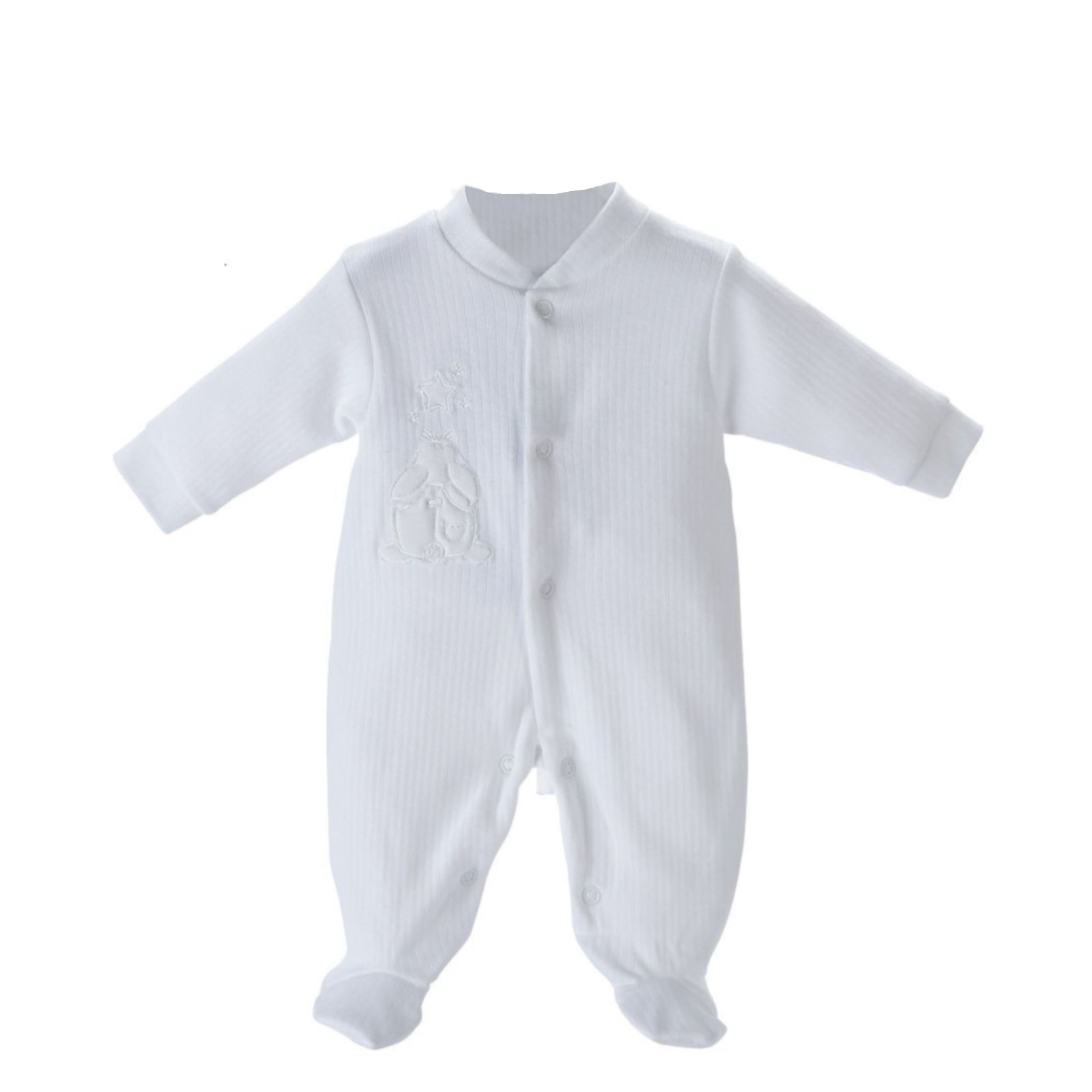 REDUCED Prem Baby Ribbed Sleepsuit Tiny 2-3lb 3-5lb 5-8lb NB-3M Pink White Blue - Picture 4 of 4