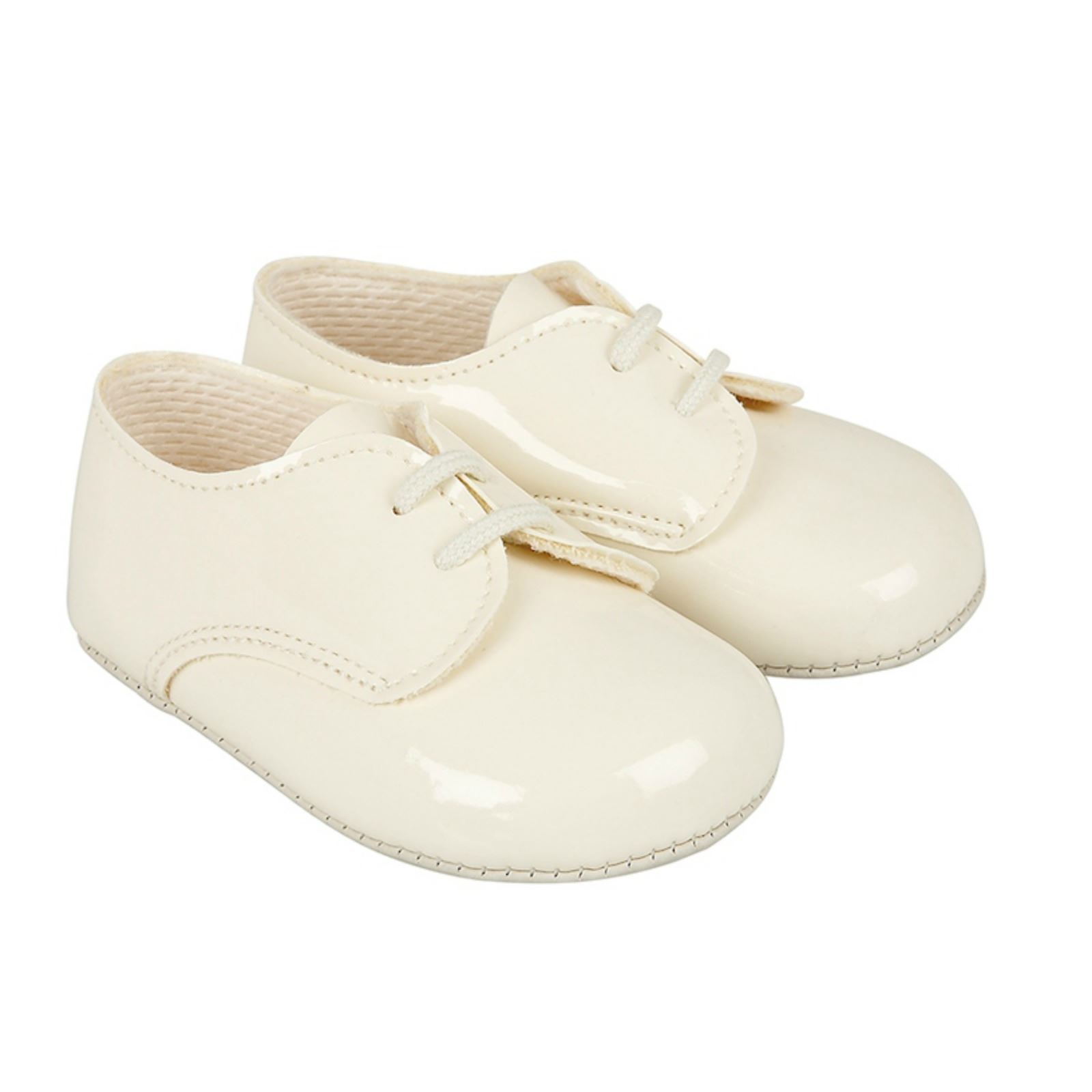 *SALE* Baby Boys Soft Sole Pram Shoes Party Occasion Pre-walkers Lace-up 0-3 UK! - Picture 3 of 7
