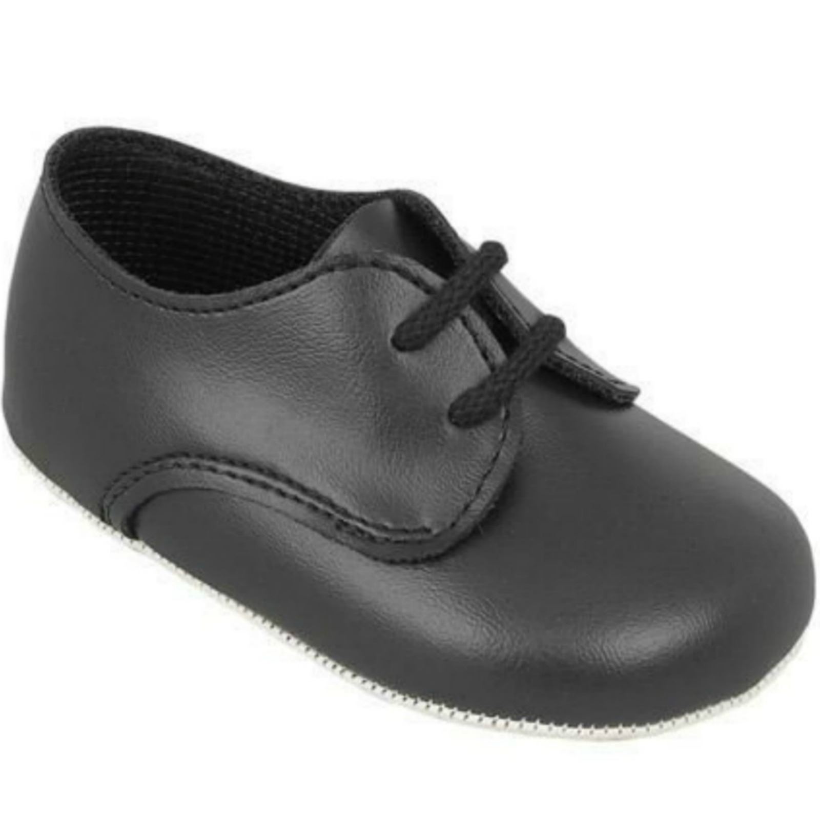 *SALE* Baby Boys Soft Sole Pram Shoes Party Occasion Pre-walkers Lace-up 0-3 UK! - Picture 2 of 7