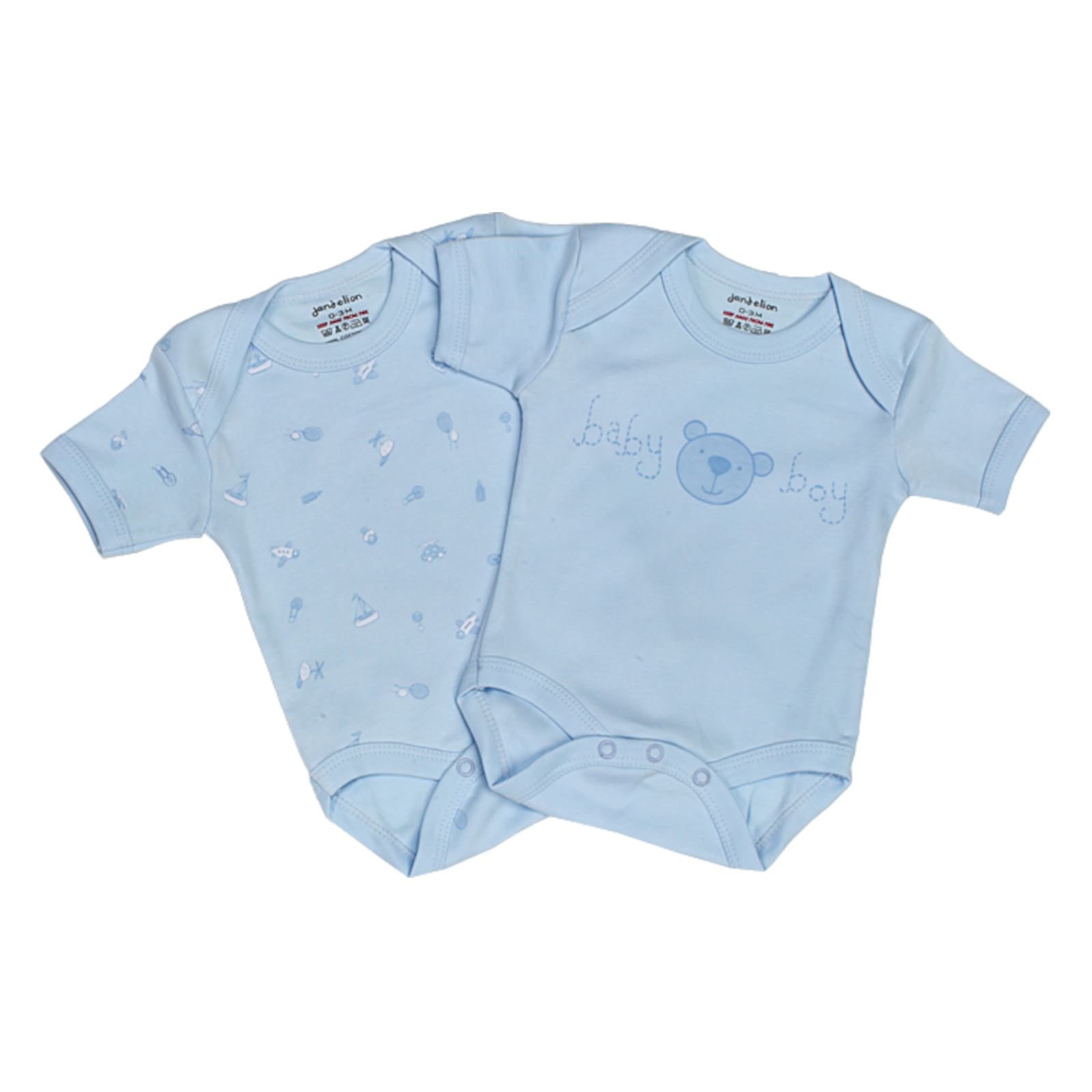 Baby Boys & Girls Bodysuits - 2 Pack 100% Cotton Newborn, 0-3 Months, 3-6 Months - Picture 2 of 3
