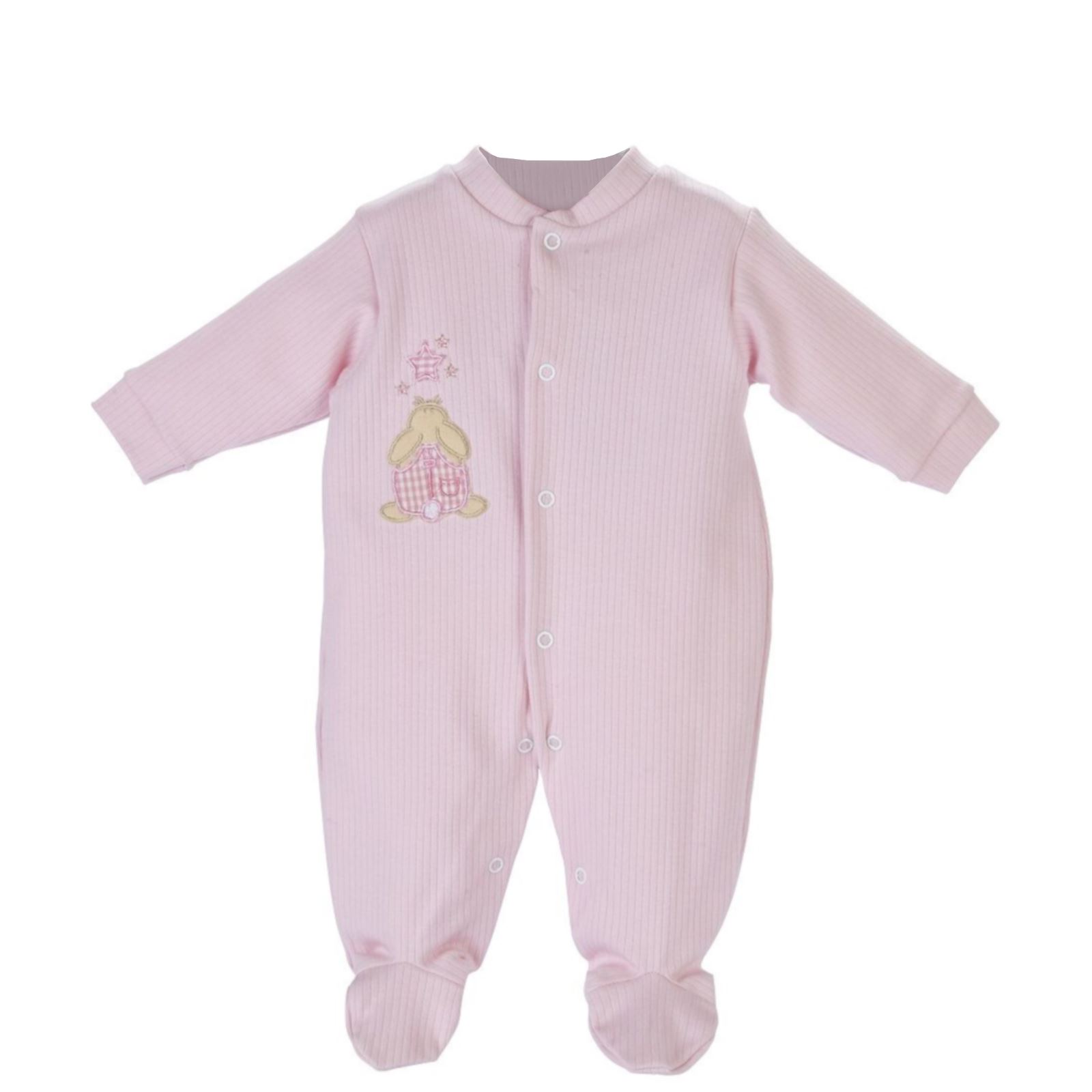 REDUCED Prem Baby Ribbed Sleepsuit Tiny 2-3lb 3-5lb 5-8lb NB-3M Pink White Blue - Picture 2 of 4