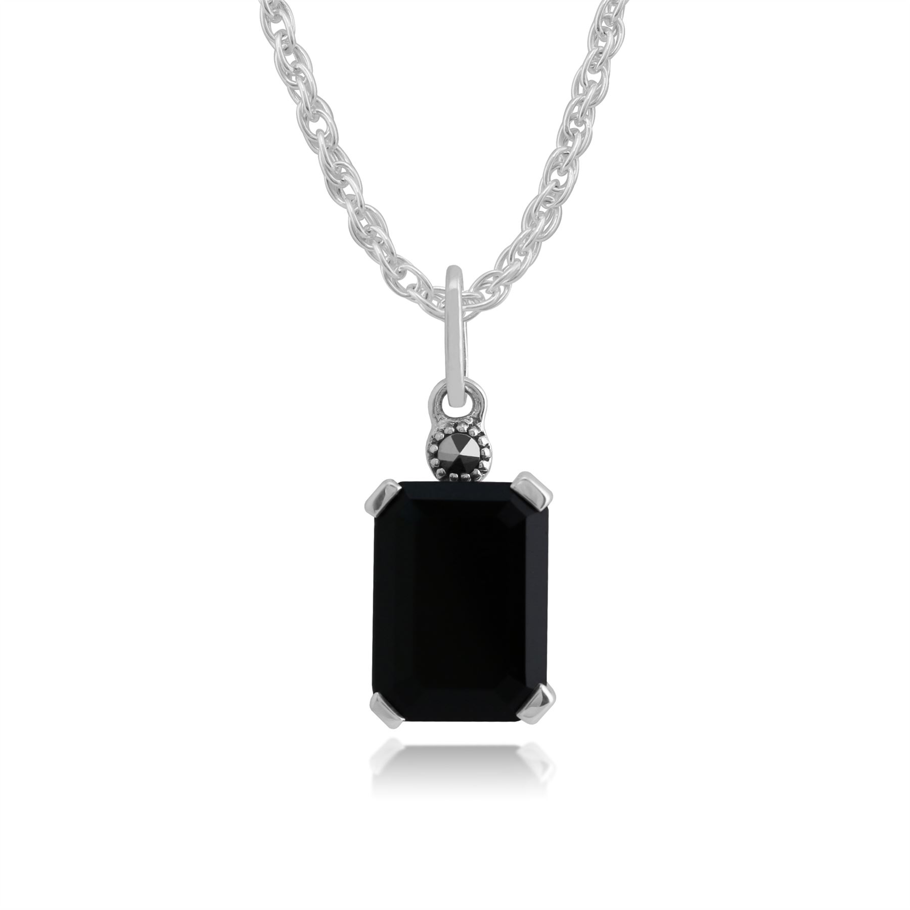 Art Deco, Spinel(Getest) - 935 Argento - Collana con
