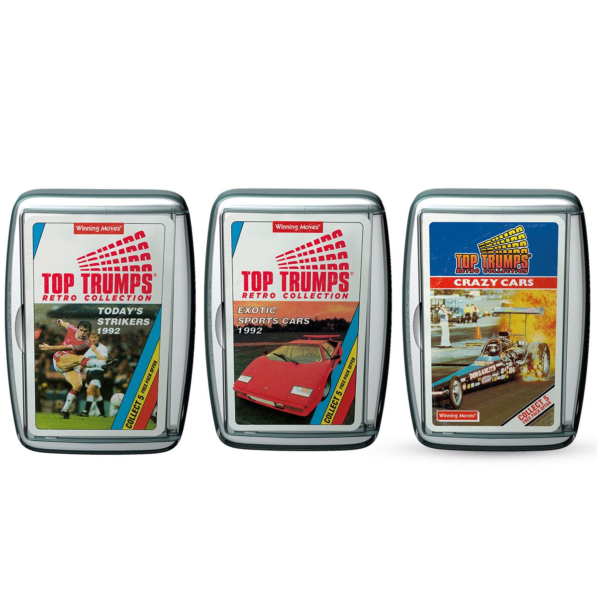 Fantasy Retro Top Trumps Card Game by Winning Moves with Carry Metal Case